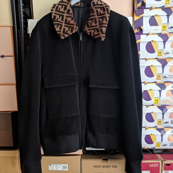 Fendi Wool and Sheepskin Collar Jacket - Picture 3 of 12